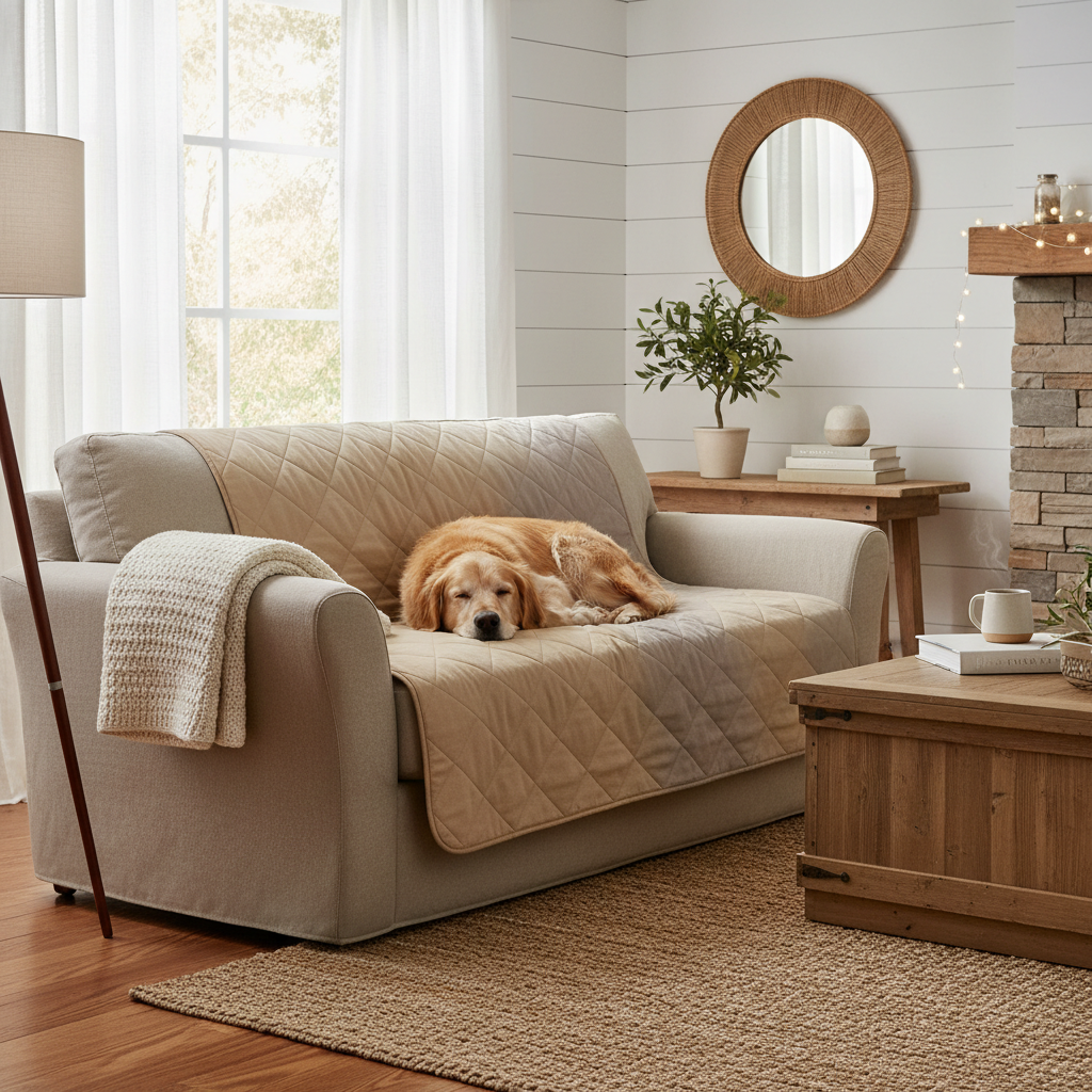Small Space, Big Impact: How to Use a Waterproof Dog Bed Cover Reversible Furniture Protector in a Cozy Home