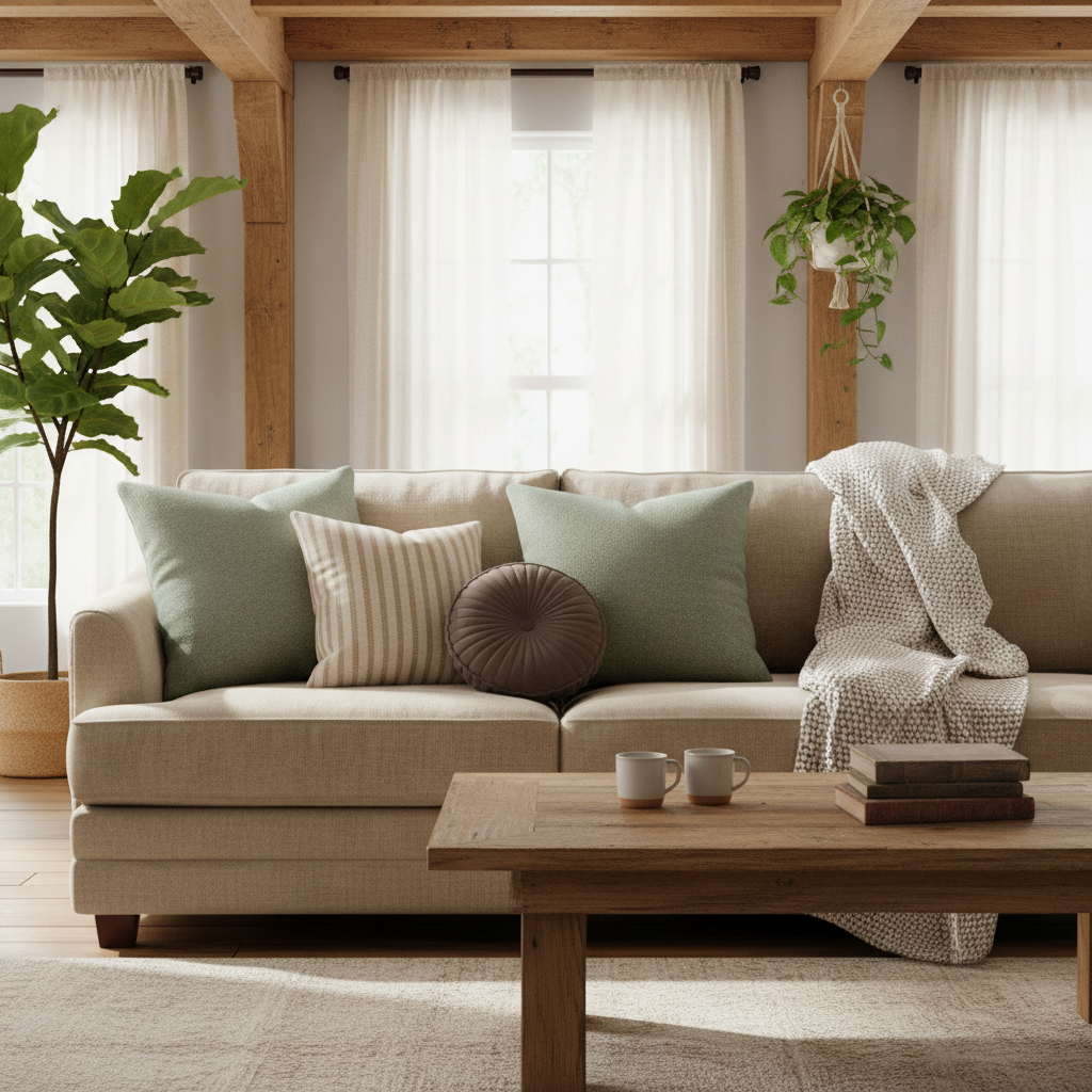 Beyond Filler Pillows: What Really Matters When Choosing Farmhouse Euro Sham Pillow Covers for Your Sofa or Bed