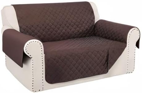 Reversible Loveseat Sofa Covers Couch Cover Furniture Protector(Loveseat,Chocolate/Chocolate)