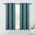 NICETOWN Blackout Window Curtains 60 inch Length 2 Panels, 34 x 60 Inch, Sea Teal, Grommet Top Room Darkening Thermal Insulated Solid Vertical Drapes for Bedroom/Kid Room