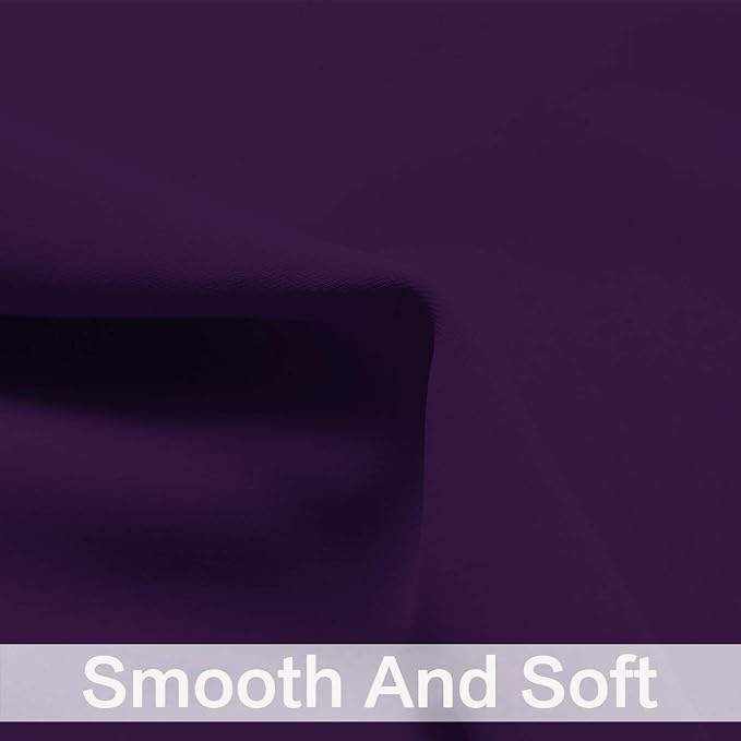 Yakamok Blackout Curtains Room Darkening Thermal Insulated Grommet top Window Curtains for Living Room, 38 x 72 Inch, Purple, Set of 2