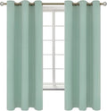 BGment Blackout Curtains - Grommet Thermal Insulated Room Darkening Bedroom and Living Room Curtains, Set of 2 Panels (42 x 63 Inch, Frosty Green)