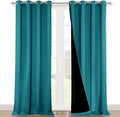 NICETOWN Full Shading Curtains 90 inches Long 2 Panels Set for Windows, Super Heavy-Duty Black Lined Blackout Curtains for Bedroom, Privacy Assured Window Treatment (Peacock Teal, 52 inches W)