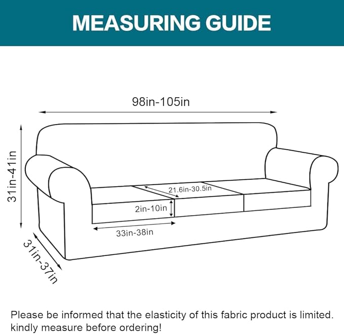 Turquoize 4 Piece Sofa Covers for 3 Cushion Couch Sofa Slipcover Soft Couch Cover for Dogs-Washable Sofa Furniture Covers with 3 Individual Large Cushion Covers (XL Sofa, Bronze Green)