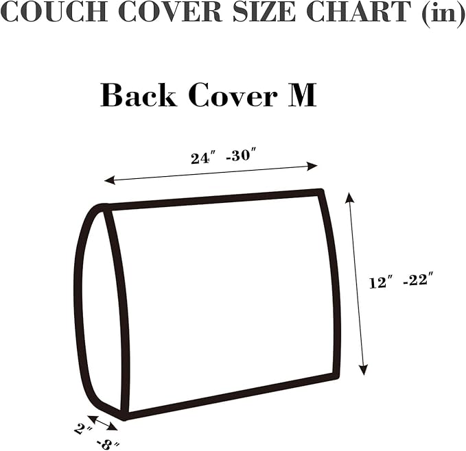 Sofa Covers Couch Covers for Sofa Pet Friendly Couch Cushion Covers Universal Sofa Covers Washable Stretch Slipcovers for Sectional Sofa (Texture Ivory White,Back Cover M)
