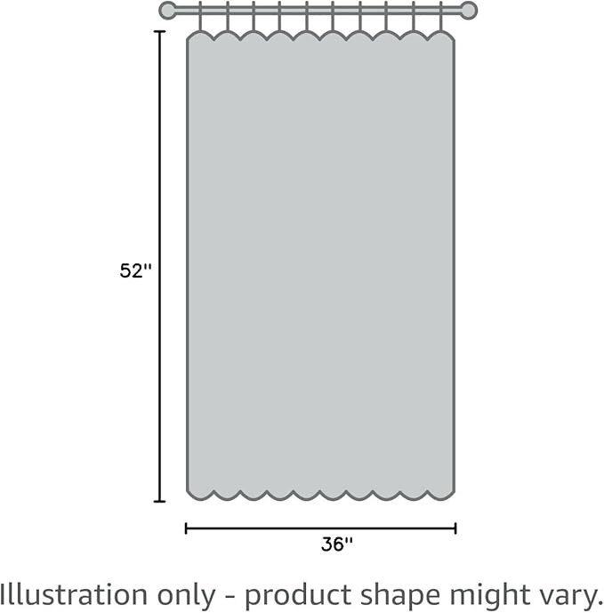 Yakamok Soild Small Window Curtains,Grommet Thermal Insulated Privacy Curtains and Drapes Room Darkening Shades Decent Decor for Kitchen Camper Closet(2 Panels,Stone Blue,52x36 Inch)