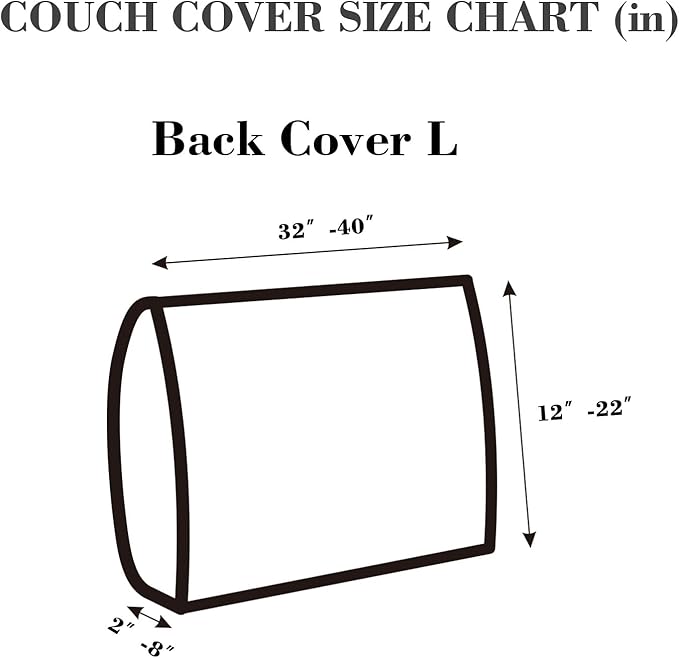 Sofa Covers Couch Covers for Sofa Pet Friendly Couch Cushion Covers Universal Sofa Covers Washable Stretch Slipcovers for Sectional Sofa (Texture Brown, Back Cover L)