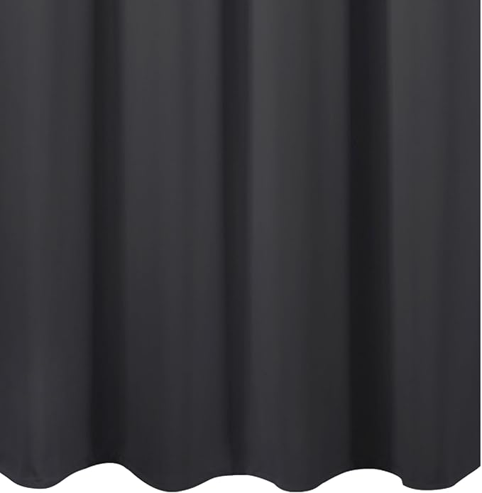 LEMOMO Blackout Curtains 52 x 108 inch/Dark Grey Curtains Set of 2 Panels/Thermal Insulated Room Darkening Bedroom Curtains
