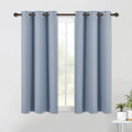 NICETOWN Bedroom Curtains Blackout Drapery Panels, 2 Panels, 42 x 54 Inch, Vintage Blue, 3 Pass Microfiber Thermal Insulated Solid Ring Top Blackout Window Curtains/Drapes
