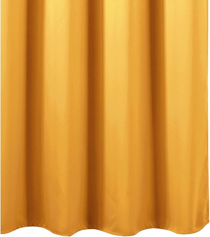 LEMOMO Yellow Blackout Curtains 34 x 54 Inch Length/Set of 2 Curtain Panels/Thermal Insulated Room Darkening Blackout Curtains for Bedroom