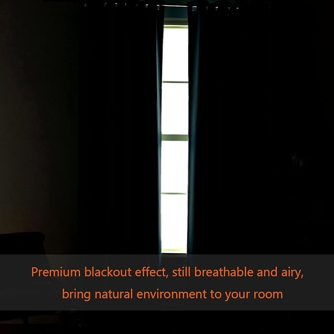 H.VERSAILTEX Blackout Curtains for Sliding Glass Door Room Divider Curtains Noise Reduce Curtain Panel Portable Window Screen Sliding Partition, W180 x L96 inches/8' Tall by 15' Wide, Stone