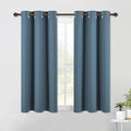 NICETOWN Blackout Window Curtains 60 inch Length 2 Panels, 34 x 60 Inch, Smoky Blue, Grommet Top Room Darkening Thermal Insulated Solid Vertical Drapes for Bedroom/Kid Room