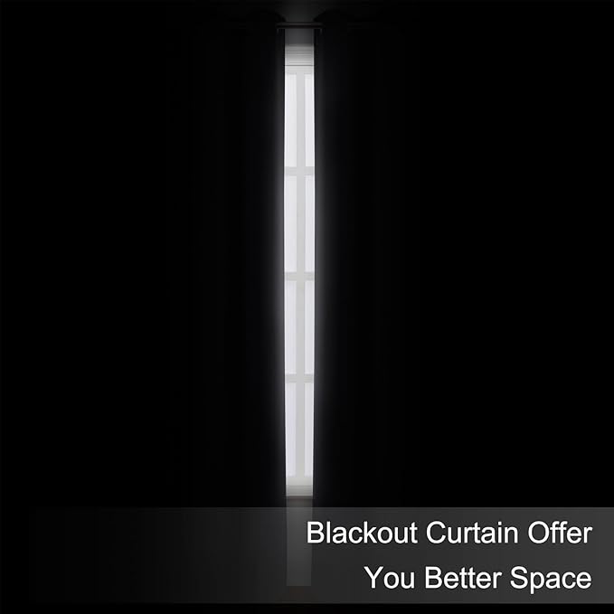 LEMOMO Dark Grey Thermal Blackout Curtains/52 x 54 Inch/Set of 2 Panels Room Darkening Curtains for Bedroom