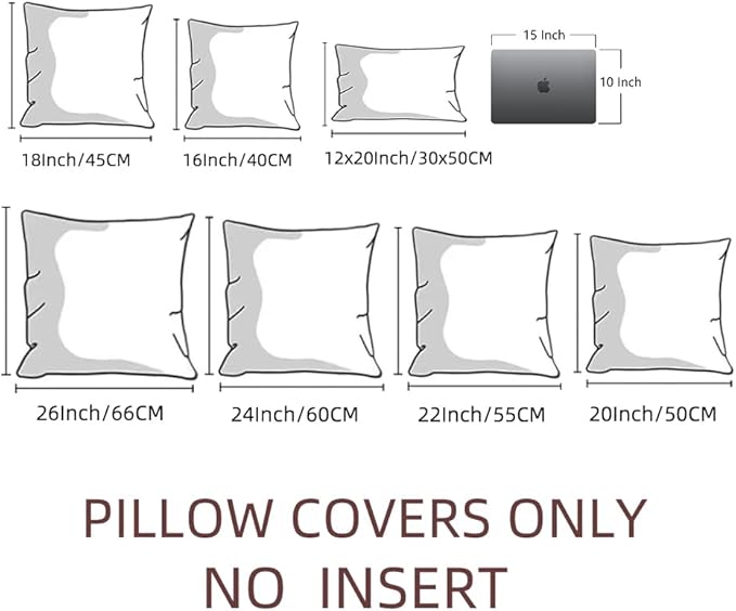 Fancy Homi 4 Packs Teal Decorative Throw Pillow Covers 16x16 Inch for Living Room Couch Bed Sofa, Rustic Farmhouse Fall Home Decor, Soft Striped Corduroy Square Cushion Case 40x40 cm