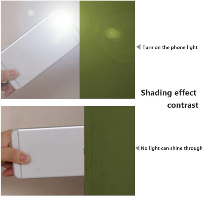 NICETOWN 100% Blackout Curtains 45 inches Long, Olive Green, 1 Pair, 52 inches Width Each Panel, 2 Thick Layers Completely Blackout Window Treatment Thermal Insulated Lined Drapes for Small Window