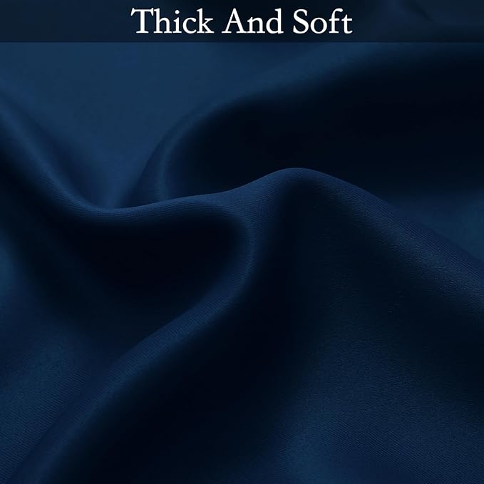 SimpleHome Ombre Room Darkening Curtains for Boys Bedroom, Light Blocking Gradient Grey White to Blue Thermal Insulated Grommet Window Curtains/Drapes for Living Room,2 Panels, 52x96 inches Length
