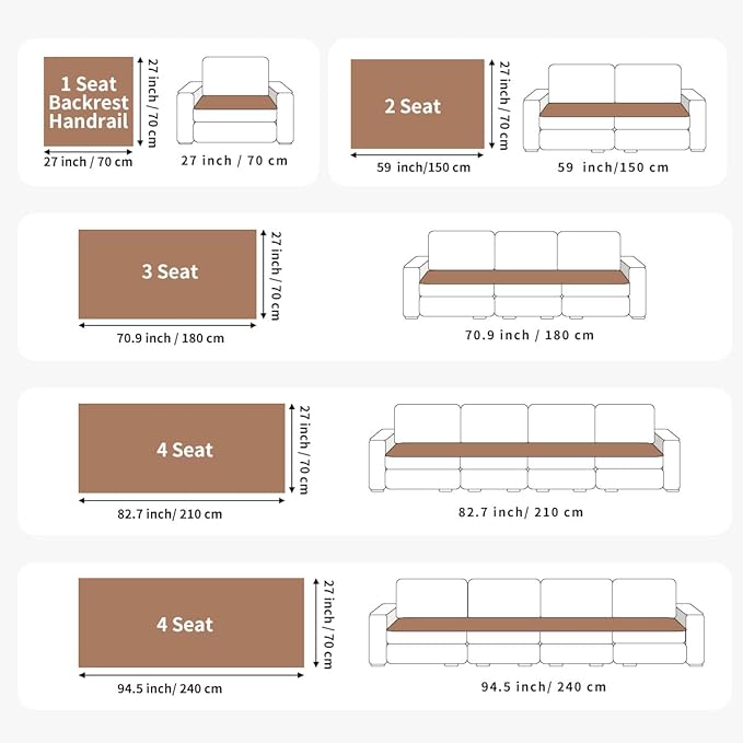 Velvet Couch Covers for Dogs, Dog Sectional Couch Covers, Pet Couchs Cover for 3-4 Seater, Couchs Protector for Dogs, Sectional Sofa Cover for Pet Washable(1PC,Dark Brown,27.6"×82.7")