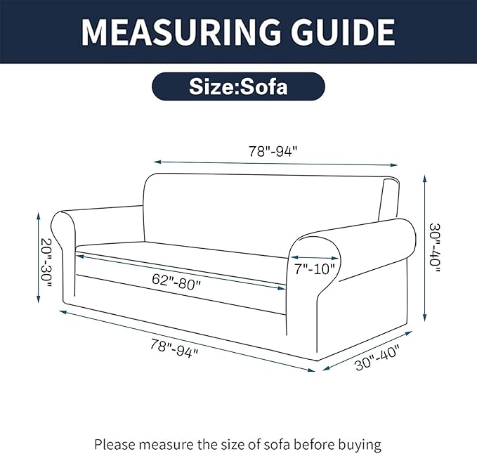 Cupuamon 2026 New Stretch Sofa Slipcovers Couch Cover for 3 Cushion Furniture Protector Sofa Covers with Elastic Bottom Jacquard Fabric Small Checks for Pets, Kids -Sofa, Chocolate