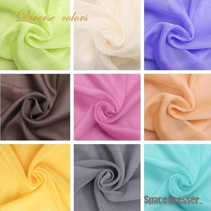 SpaceDresser Basic Rod Pocket Sheer Voile Window Curtain Panels Christmas Red 1 Pair 2 Panels 52 Width 36 Inch Long for Kitchen Bedroom Children Living Room Yard（Christmas Red, 52W x 36L）