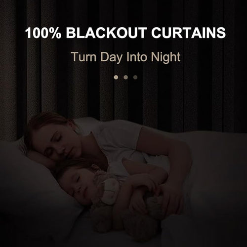 100% Blackout Shield Linen Blackout Curtains for Bedroom 120 Inches Long, Back Tab/Rod Pocket Living Room Drapes, Thermal Insulated Blackout Curtains 2 Panels Set, 50" W x 120" L,Cream