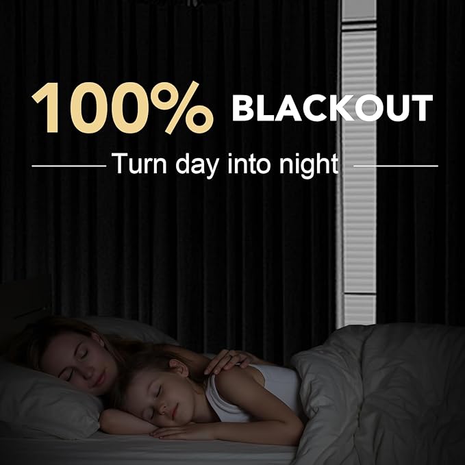 H.VERSAILTEX 100% Blackout Curtains for Bedroom, Thermal Insulated Linen Textured Curtains Heat and Full Light Blocking Drapes Living Room Curtains 2 Panel Sets, Glacier Gray, 52x84 Inch
