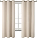 BGment Blackout Curtains - Grommet Thermal Insulated Room Darkening Bedroom and Living Room Curtains, Set of 2 Panels (42 x 72 Inch, Champagne)