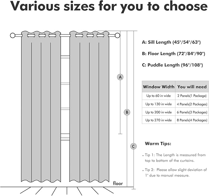 MIULEE 2 Panels Blackout Curtains Polyester Texture Opaque Curtains for Bedroom 100% Blackout Thermal Insulated Dusty Blue Curtains 90 Inches Long for Living Room