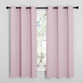 NICETOWN Baby Pink Blackout Curtains 48 inches Length for Laundry Room, 2 Panels, 42" Wide, Thermal Insulated Decoration Drapes for Short Window