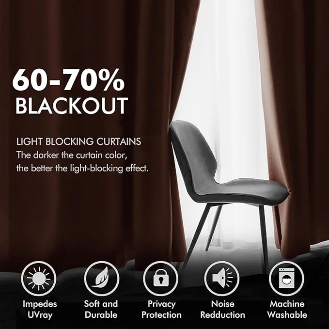 MIULEE Elegant Velvet Curtains Dusty Rose Pink Grommet Curtains Black Out Thermal Insulated Soundproof Room Darkening Blackout Drapes for Girl & Lady Living Room/Bedroom Decor 96 Inch Length 2 Panels