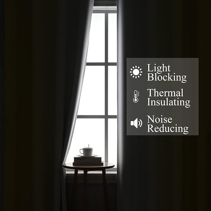 Estelar Textiler Yellow and Greyish White Gradient Blackout Curtains, Thermal Insulated Ombre Blackout Drapes for Bedroom, Room Darkening Energy Saving Curtains for Living Room, 52Wx84L, 2 Panels
