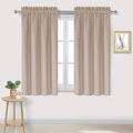 DWCN Blackout Curtains for Living Room Thermal Insulated, Energy Saving & Noise Reducing Bedroom Curtains, Camel, W 38x L 45 Inch, Set of 2 Rod Pocket Curtain Panels