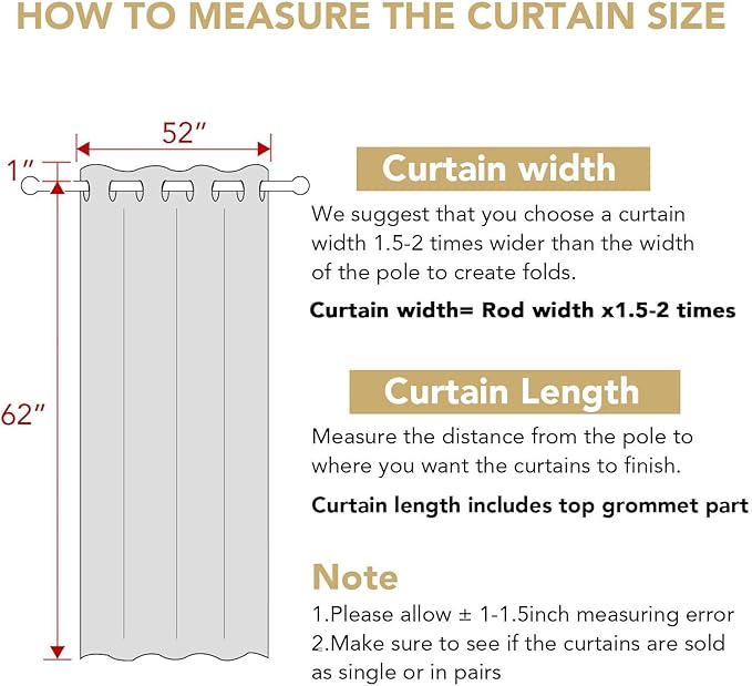 H.VERSAILTEX 2 Pack Ultra Luxurious High Woven Linen Elegant Semi Sheer Curtains Grommet Curtain Panels Light Filtering Privacy Panels Drapes for Kitchen, Nickel Grommet, 52x63-Inch, Heathered White