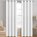 H.VERSAILTEX White Curtain 84 inches Long for Living Room Thermal Insulated Christmas Curtains Window Treatment Panel Bedroom Curtain for Door Thermal Curtains for Winter - One Panel - Grommet, White
