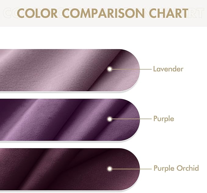MIULEE Velvet Curtains Lavender Light Purple Elegant Grommet Thermal Insulated Soundproof Room Darkening Curtains/Drapes for Classical Living Room Bedroom Decor 52 x 108 Inch Set of 2