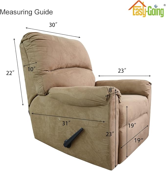 Easy-Going Recliner Sofa Slipcover Reversible Sofa Cover Water Resistant Couch Cover Furniture Protector with Elastic Straps for Pets Kids Children Dog Cat (Recliner, Army Green/Beige)