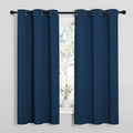 NICETOWN Bedroom Curtain Panels Blackout Draperies, Thermal Insulated Solid Grommet Blackout Curtains/Drapes (Moroccan Blue, 1 Pair, 29 by 40-inch)