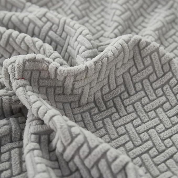 Sofa Covers Couch Covers for Sofa Pet Friendly Couch Cushion Covers Universal Sofa Covers Washable Stretch Slipcovers for Sectional Sofa (Texture Light Gray,Extra Large Single Seat Cover)