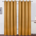 LEMOMO Mustard Yellow Thermal Blackout Curtains/52 x 95 Inch/Set of 2 Panels Room Darkening Curtains for Bedroom