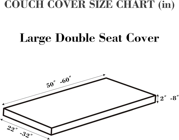 Couch Covers for 2 Cushion Sofa Pet Friendly Couch Cushion Covers Universal Sofa Covers Washable Stretch Slipcovers for Sectional Sofa (Texture Brown, Large Double Seat Cover)