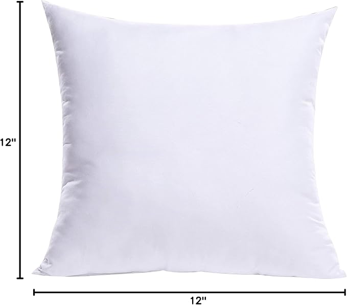 MIULEE Throw Pillow Insert Premium Pillow Stuffer Sham Square for Decorative Cushion Bed Couch Sofa 12x12 Inch