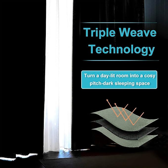RYB HOME Short Blackout Curtains for Bedroom, Room Darkening Insulated Summer Heat Light UV Blocking Energy Saving Drapes for Nursery, Width 34 by Length 48, Greyish Green, Set of 2