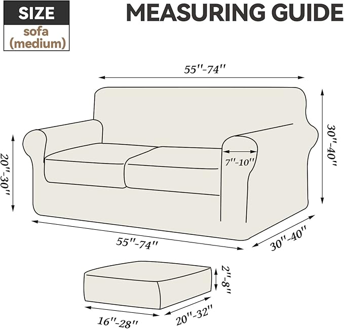 WEERRW Velvet Couch Covers for 2 Cushion Couch Sofa - High Stretch Luxury Velvet Plush 3 Pieces Sofa Slipcovers with Elastic Bottom, Furniture Protector for Pets, Machine Washable, Light Blue, Medium