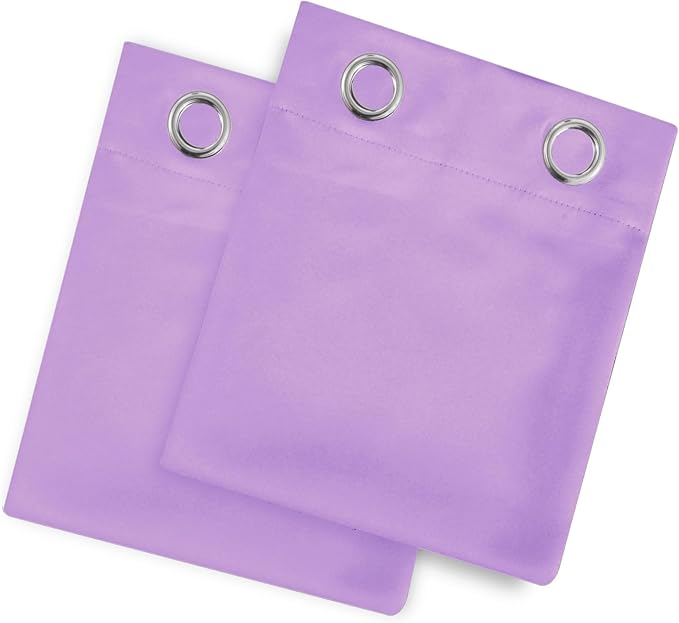 LEMOMO Blackout Curtains 52 x 45 inch Lavender Curtains Set of 2 Panels/Thermal Insulated Room Darkening Bedroom Curtains