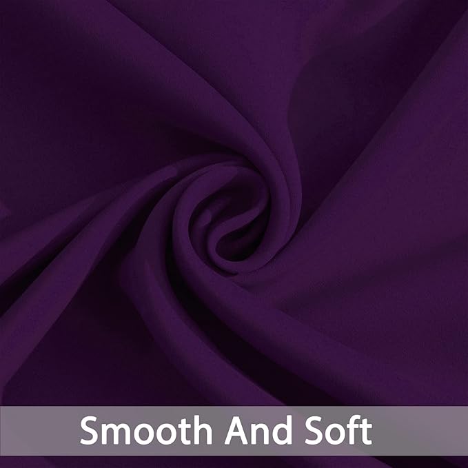 Yakamok Blackout Curtains Room Darkening Thermal Insulated Window Panels,Solid Grommet Top Drapes for Bedroom/Living Room(62Wx84L, Purple, 2 Panels)