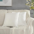 GIGIZAZA Decorative Couch Throw Pillow Covers Velvet,Set of 2 Whtie Cushion Covers Square Sofa Pillow Cases 24 x 24