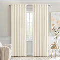 MIULEE Birch Back Tab Blackout Curtains 72 Inches Long 2 Panels Set for Living Room Bedroom Privacy, Rod Pocket/Pinch Pleat Thermal Insulated Room Darkening Pleated Light Blocking Drapes
