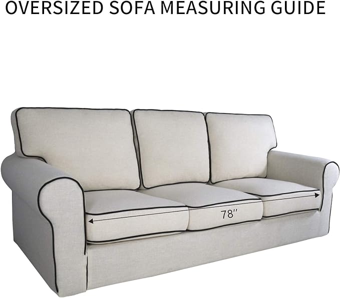 PureFit Reversible Quilted Sofa Cover, Water Resistant Slipcover Furniture Protector, Washable Couch Cover with Non Slip Foam and Elastic Straps for Kids, Pets (X Large, Peacock Blue/Beige)