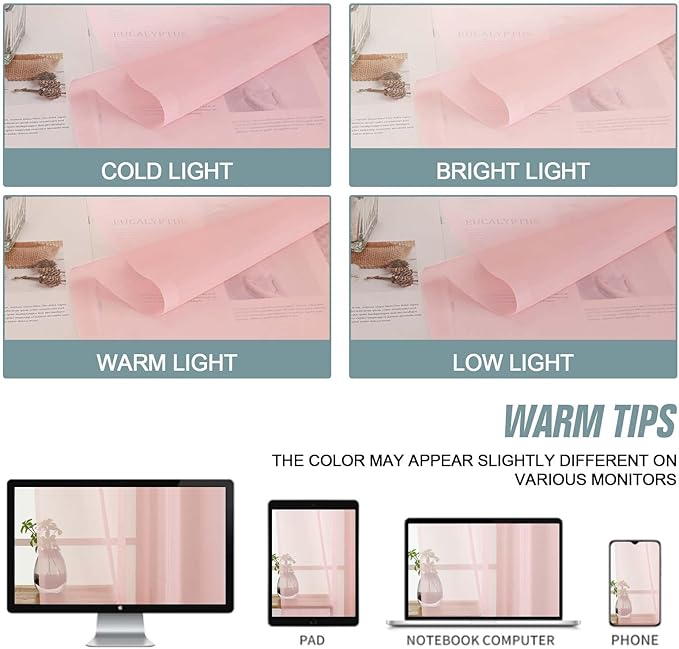 Blush Pink Sheer Curtains Tier 30 Inches Length 2 Panels, Light Filtering Lightweight Soft Window Treatments Drapes, Cute Elegant Cafe Curtains for Nursery, Dual Rod Pocket, 2x42Wx30L Inches