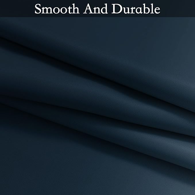 SimpleHome Navy Blue Ombre Room Darkening Curtains for Living Room, Light Blocking Gradient Thermal Insulated Grommet Window Curtains/Drapes for Bedroom, 2 Panels, 52x63 inches Length