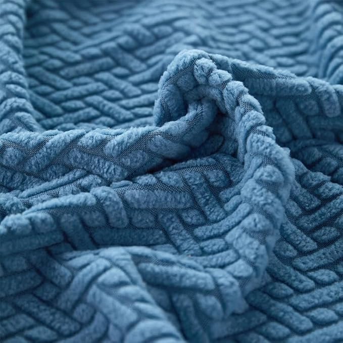 Sofa Covers Couch Covers for Sofa Pet Friendly Couch Cushion Covers Universal Sofa Covers Washable Stretch Slipcovers for Sectional Sofa (Texture Blue,Headrest Cover)